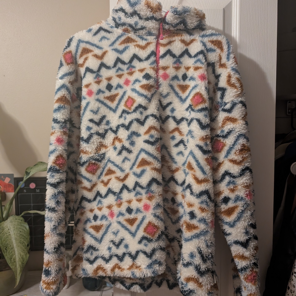 Eddie Bauer Cozy Multicolor Patterned Women's Sweater